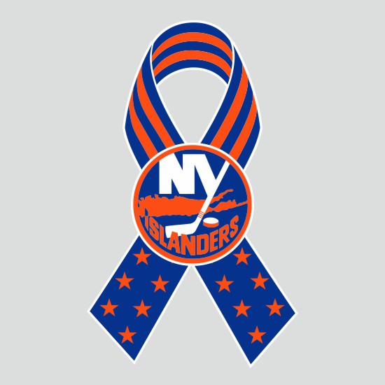 New York Islanders Ribbon American Flag logo iron on paper